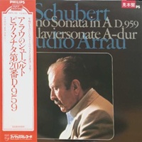 Philips Japan : Arrau - Schubert Sonata No. 20